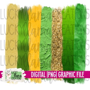 Green Gold Brush Stroke Frame | Design Element | SUBLIMATION PNG | Transfer | DIGITAL | Printable | Clip Art