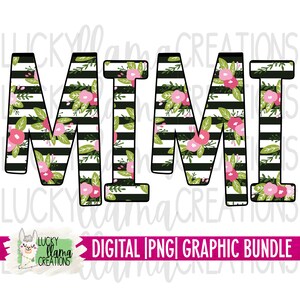 Mimi | Grandparent, Grandma | SUBLIMATION PNG | Transfer | DIGITAL | Printable | Clip Art
