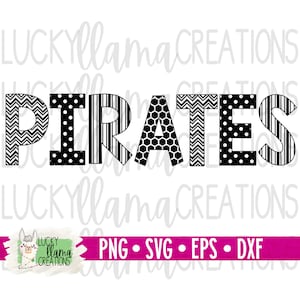 SVG DESIGN FILE: Piraten | Maskottchen | Teamname | Schneiden Datei | png, svg, eps, dxf | Silhouette Cricut Illustrator Photoshop