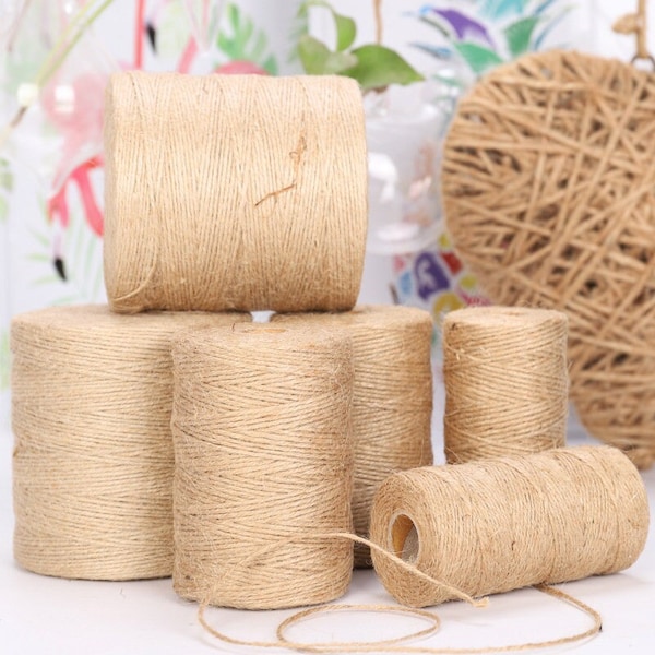 1.5mm Jute Twine Rope Cord,Gardening,Macrame,Mail Yarn,Wedding Invitation Letter Decor