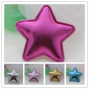 Glitter star applique Padded patch, kawaii decoration ,fabric applique, hairband accessories