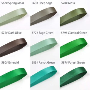 Farmhouse Ribbon Spring Garland Ribbons Sage Green Floral Ribbon Double-Sided Satin Ribbon