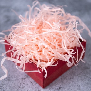 Riempitivo di carta velina triturata per regali di Natale e matrimonio - 100 g/scatola - Rafia increspata - Scatole per damigelle d'onore, cestini e borse