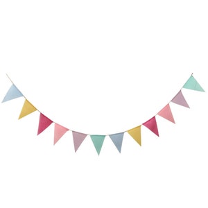 Pack 3 Vintage Fake Jute Burlap Bunting Banners for DIY Party Wedding Banner Garland Tent Decor