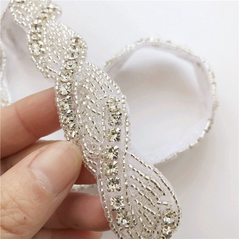 Fascia Per Abito Da Sposa Con Strass - Cintura Elegante Con Nastro Regolabile | Per Matrimoni E Serate - Foto 2