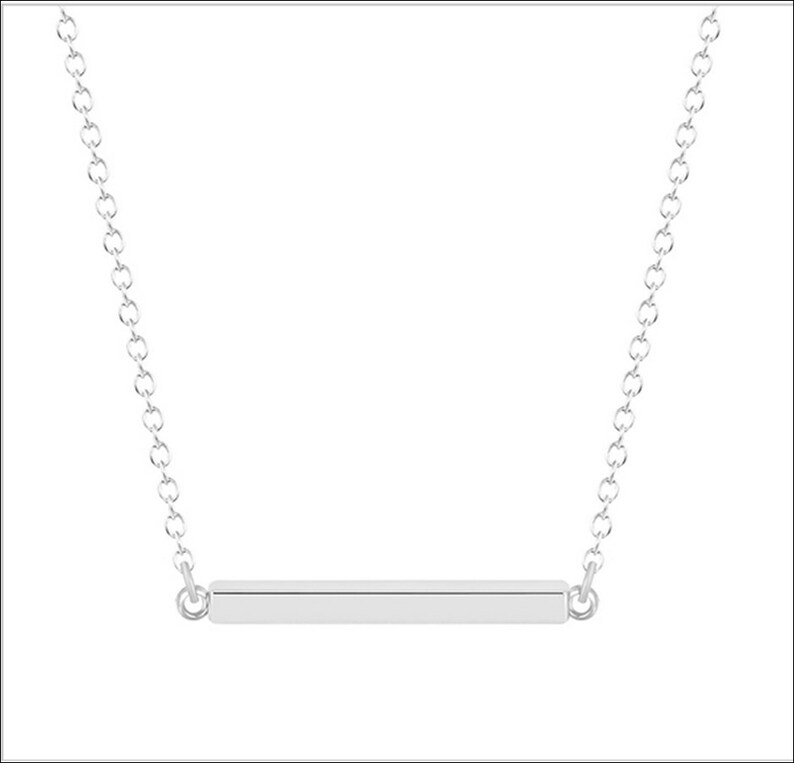 Fashion Gold tiny bar Pendant Necklace