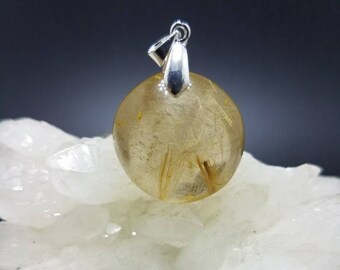 Golden Rutilated Quartz Pendant.