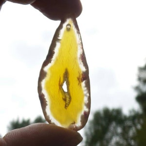 Yellow Agate Druzy Pendant.