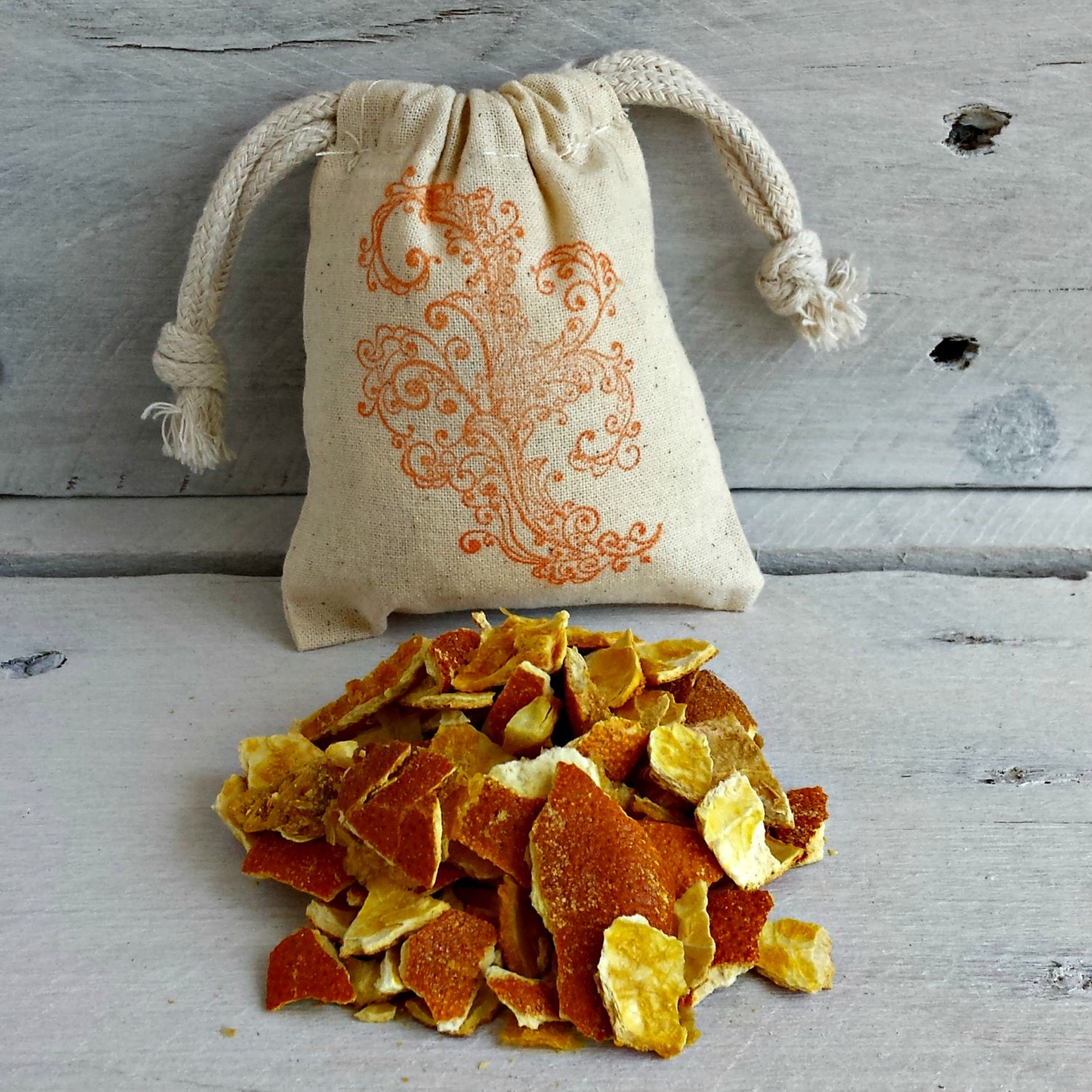 Organic Orange Herbal Sachets Dried Orange Peel Sachets Etsy