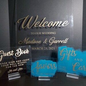 Custom Acrylic Wedding Signs
