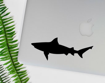 Tiger Shark Car Laptop Vinyl Decal Sticker shark sticker shark decal tiger shark vinyl