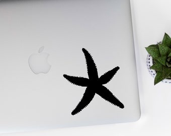 Starfish Decal, Best Friend Gift, Cute Stickers, Animal Decals, Macbook Decal, Water Bottle Sticker