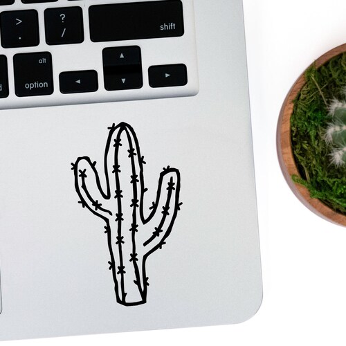Cactus Decal Cactus Sticker Laptop Vinyl Decal Sticker Desert Etsy