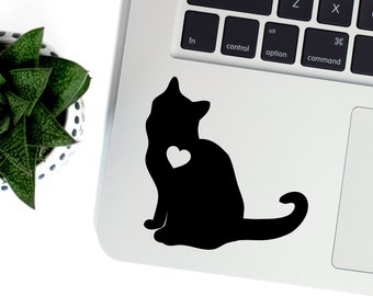 British Shorthair Cat Decal British Shorthair Sticker w/ Heart Car Laptop Vinyl Decal Sticker