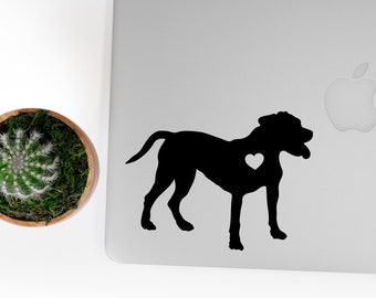 Pit Bull sticker iPhone Car Laptop Vinyl Decal Sticker pitbull sticker dog decal pit bull decal with heart