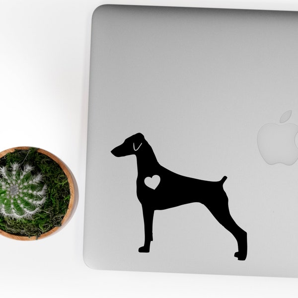 Doberman Pinscher Natural Ears sticker doberman decal natural ears Car Laptop Vinyl Decal Sticker