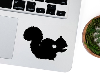 Squirrel w/ Heart Car Laptop Vinyl Decal Sticker