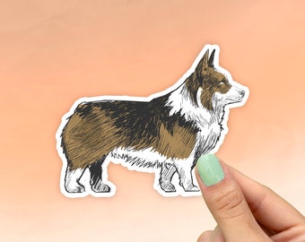 Pembroke Welsh Corgi Sticker, Best Friend Gift, Dog Stickers, Cute Stickers, Animal Decals, Macbook Decal, Laptop Stickers, Water Bottle