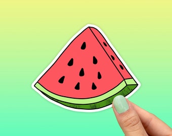 Watermelon Slice Sticker, Fruit Sticker, Best Friend Gift, Cute Stickers, Food Decal, Macbook Decal, Water Bottle Stickers, Tumbler Sticker