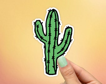 Cactus Sticker, Best Friend Gift, Trendy Stickers, Cute Stickers, Macbook Decal, Laptop Stickers, Water Bottle Stickers