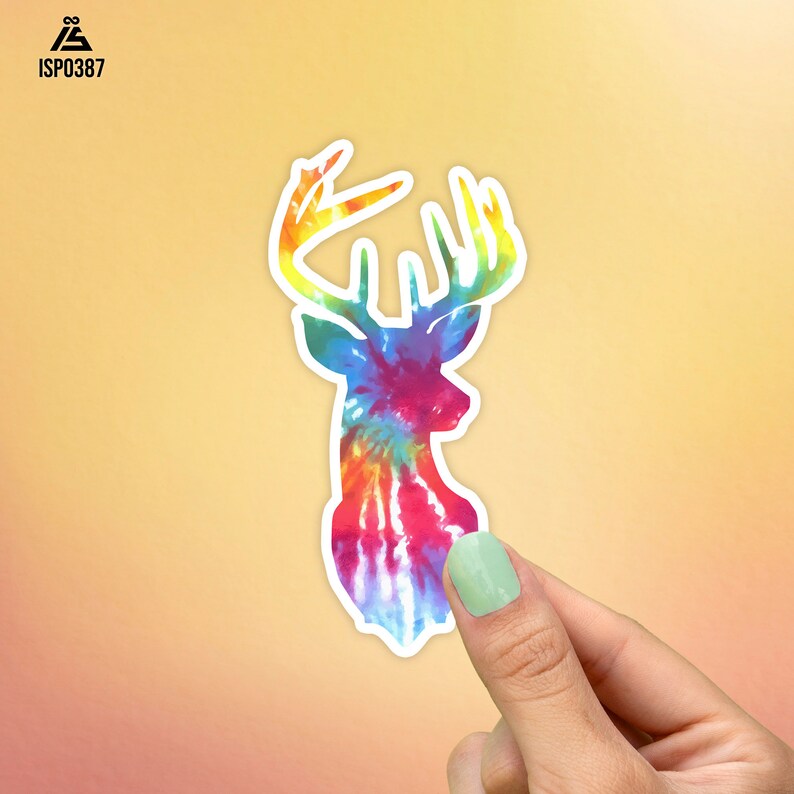 Tie Dye Deer Hunting Sticker Best Friend Gift Cute Stickers - Etsy