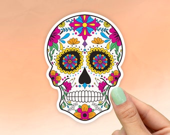 Sugar Skull Sticker, Best Friend Gift, Tumbler Stickers, Cute Stickers, Macbook Decal, Laptop Stickers, Water Bottle Stickers, Decals