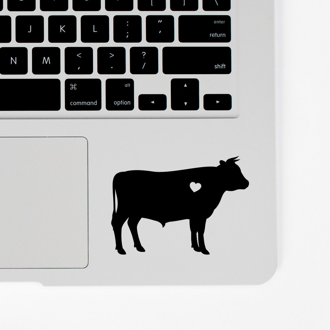 Bull W/ Heart National Cow Day Car Laptop Vinyl Decal Sticker Farm