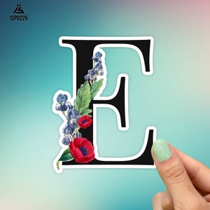 Letter E Sticker for Sale by MellyLinn
