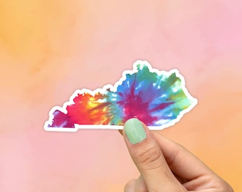 Kentucky Tie Dye Sticker, Travel Stickers, Best Friend Gift, Cute Stickers, Macbook Decal, Laptop Stickers, Water Bottle Stickers, Decals