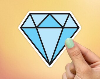 Diamond Sticker, Trendy Stickers, Best Friend Gift, Cute Stickers, Macbook Decal, Laptop Stickers, Water Bottle Stickers, Blue Diamond