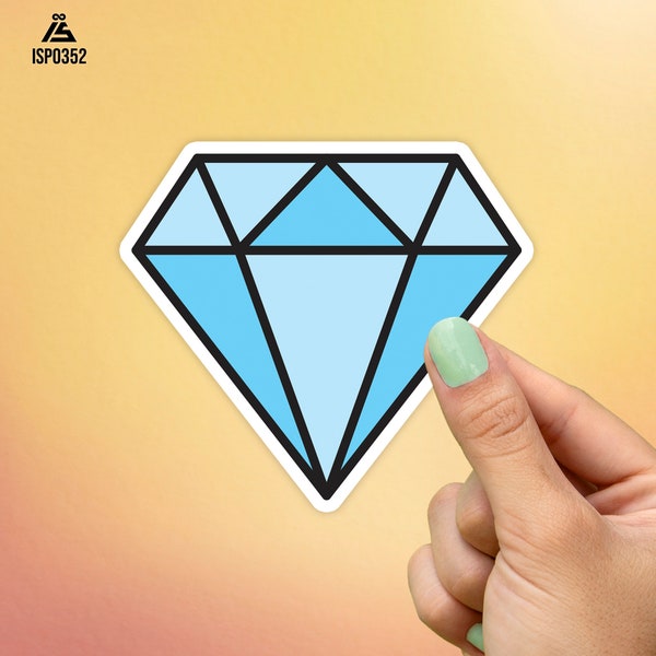 Diamond Sticker, Trendy Stickers, Best Friend Gift, Cute Stickers, Macbook Decal, Laptop Stickers, Water Bottle Stickers, Blue Diamond