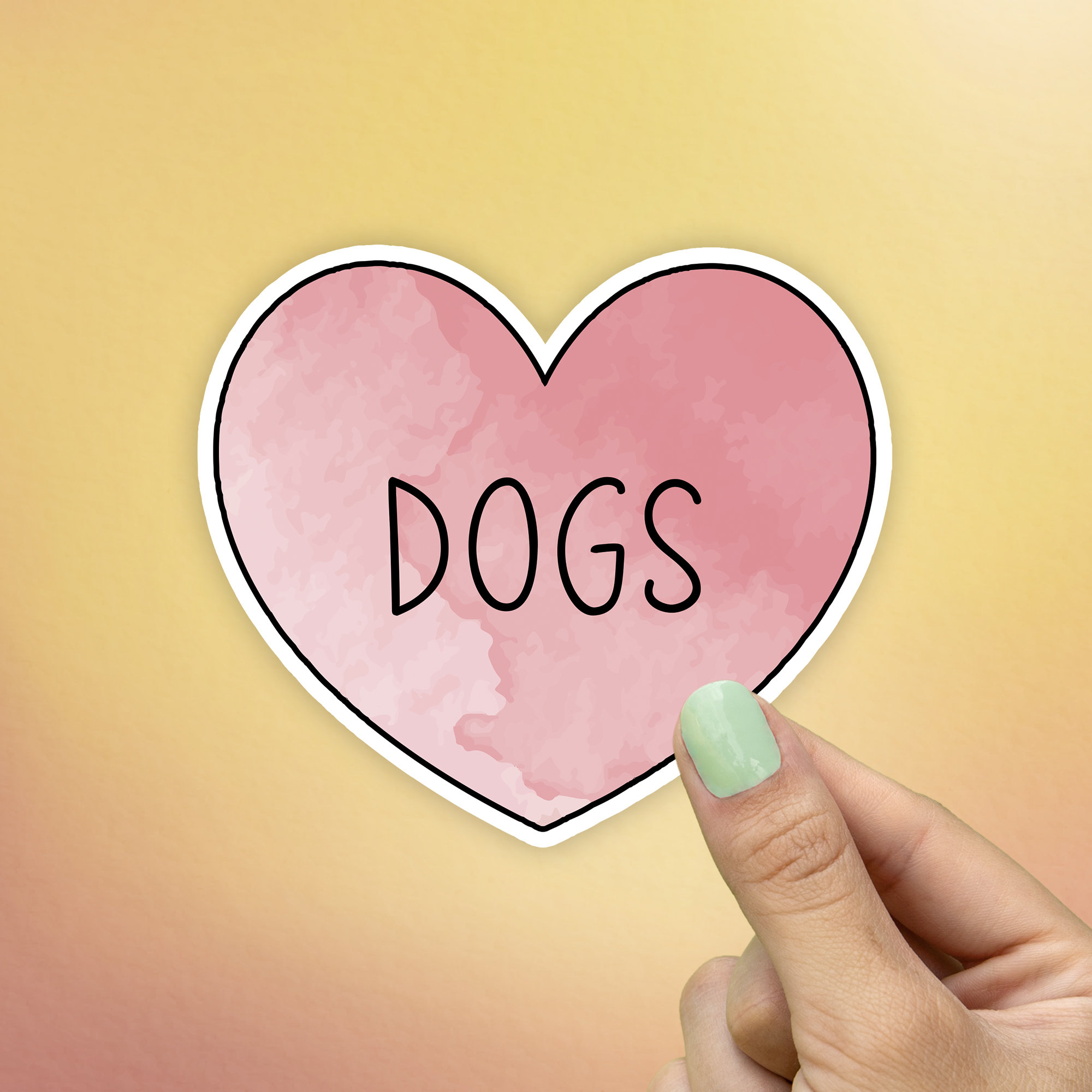 I Love Dogs Sticker Best Friend Gift Trendy Stickers Cute Etsy