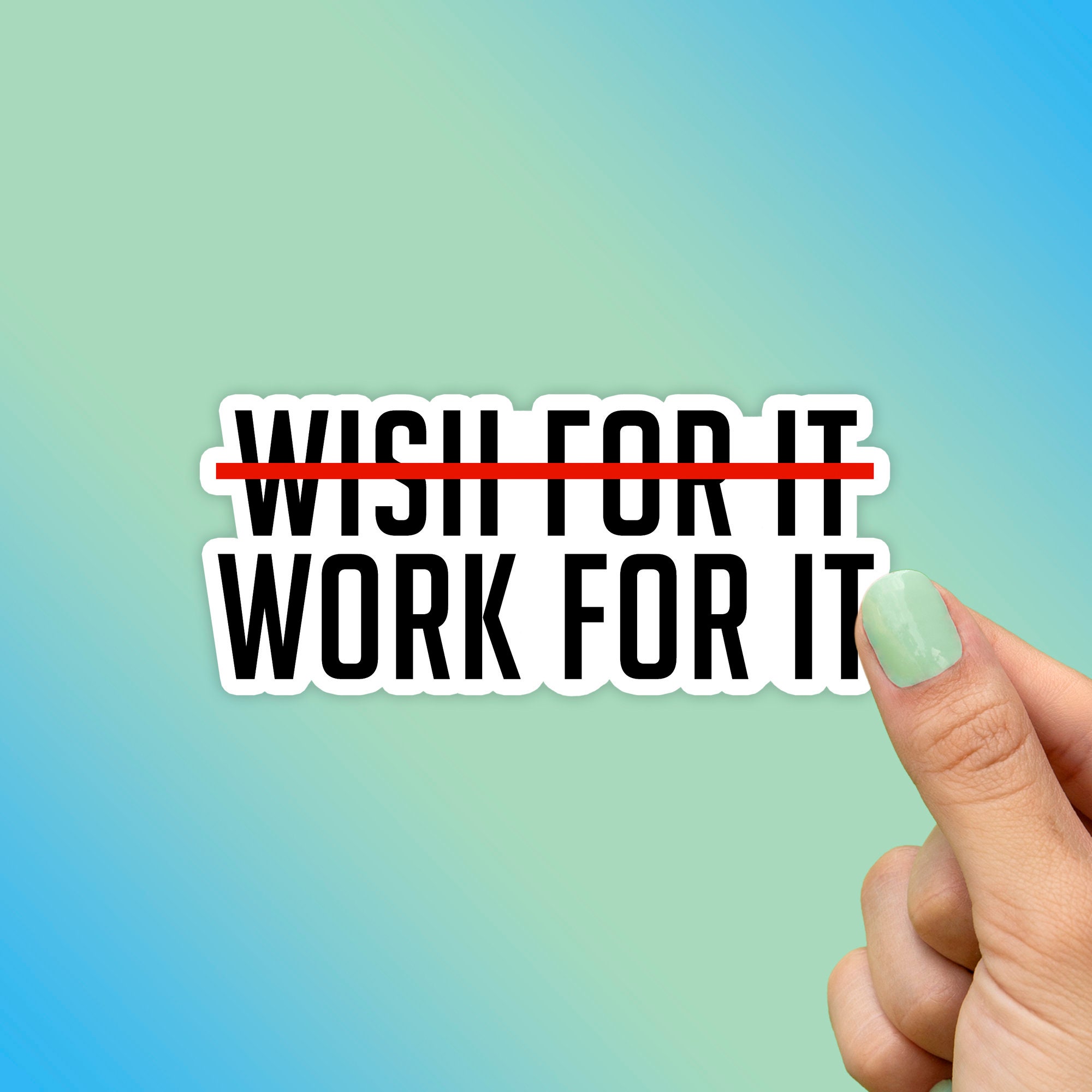 Work for it sticker best friend gift motivation sticker etsy