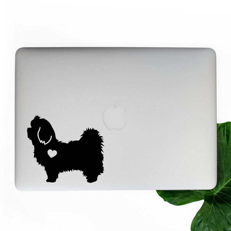 Maltese Vinyl Decal, Laptop Decals, Car Window Stickers, Dog Stickers, Best Friend Gift, MacBook Decal, Water Bottle Sticker image 1