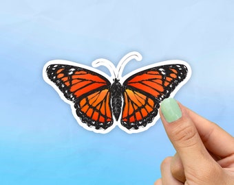 Monarch Butterfly Sticker, Best Friend Gift, Cute Stickers, Animal Decals, Macbook Decal, Laptop Stickers, Water Bottle Decal