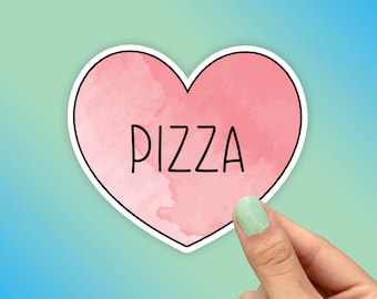I Love Pizza Sticker, Best Friend Gift, Trendy Stickers, Cute Stickers, Pizza Stickers, Macbook Decal, Laptop Stickers, Water Bottle Sticker