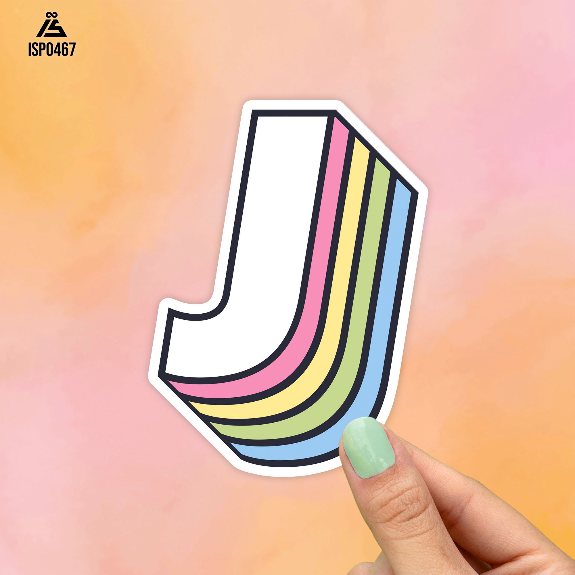 letter j black Sticker for Sale by ZiphGames