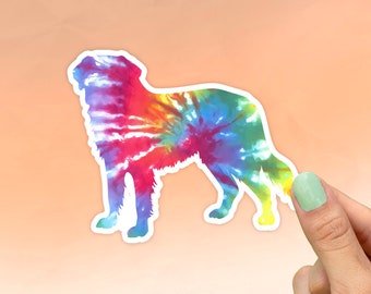 Golden Retriever Tie Dye Sticker, Best Friend Gift, Dog Stickers, Cute Stickers, Animal Decals, Macbook Decal, Laptop Stickers, Sticker