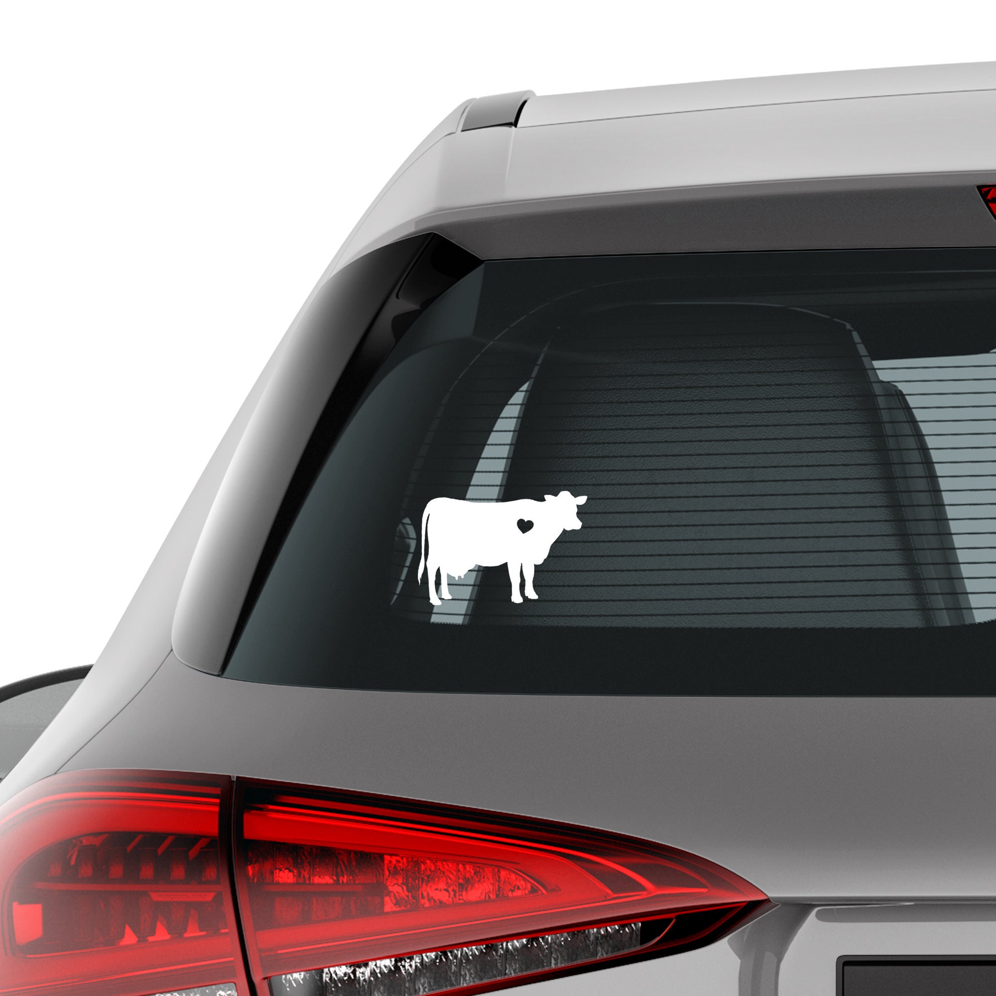 Cow W/ Heart Sticker National Cow Day Car Laptop Vinyl Decal Etsy
