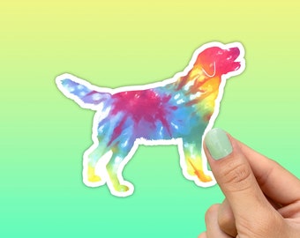 Labrador Tie Dye Sticker, Best Friend Gift, Dog Stickers, Cute Stickers, Animal Decals, Macbook Decal, Laptop Stickers, Water Bottle Sticker