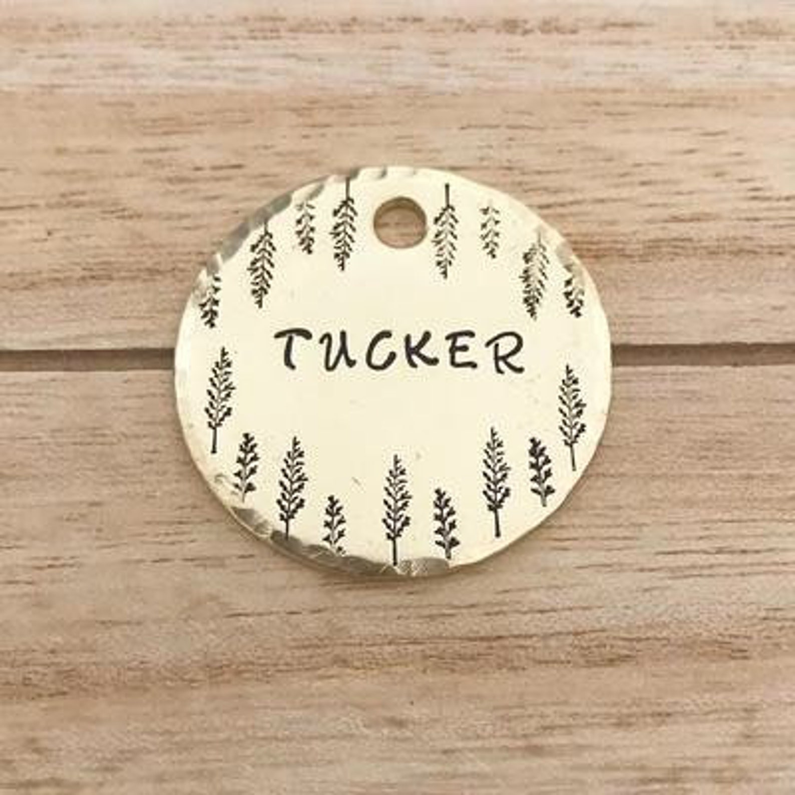 Harper HandStamped Metal Dog Tag Etsy