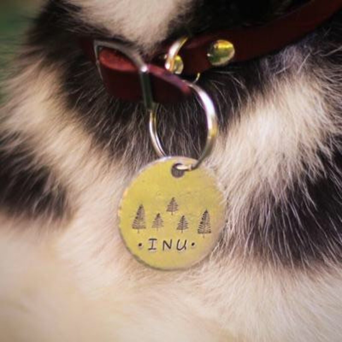 Hiker Handstamped Metal Dog Tag Etsy