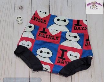 Baymax, Big Hero 6 Print, boho Bummies, Bummies for baby boy, unisex, Bummies, 12 months to 2T