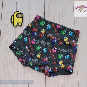 Black Among Us Print,  boho Bummies, Bummies for girl or boy, unisex, Bummies, 3T to 5T