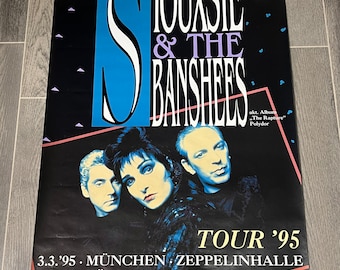 Rare Siouxsie & the Banshees German tour poster for The Rapture 1995
