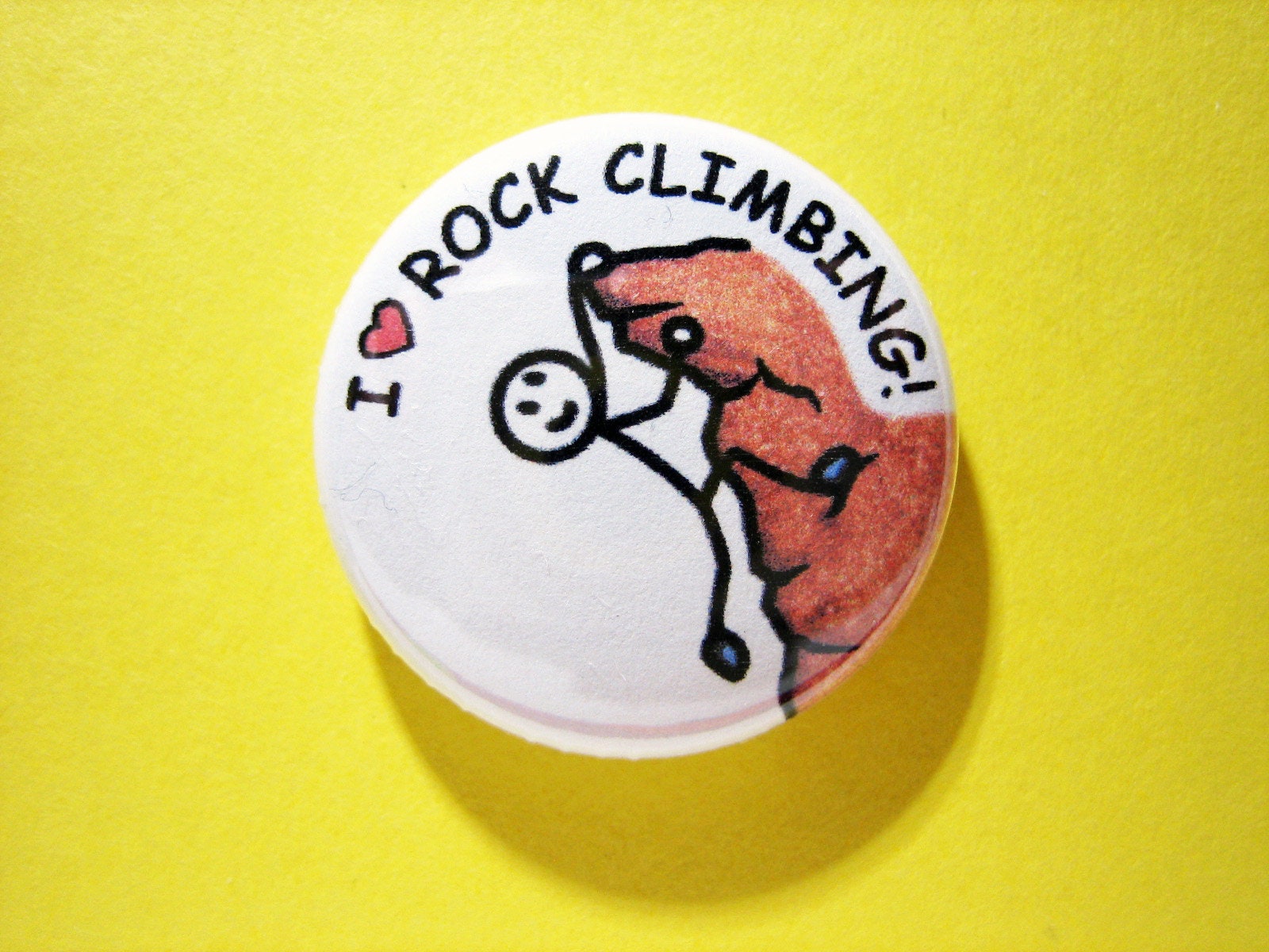 Rock Climbing pin I heart Rock Climbing 1 pinon Etsy