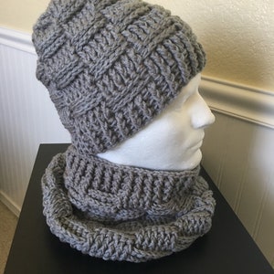 Chunky Crochet Cowl Beanie Set: Winter Knit Scarf