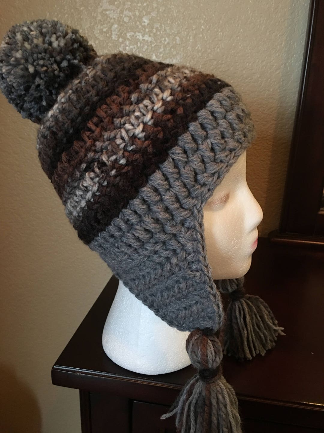 AEAE EARFLAP BEANIE [CHARCOAL]