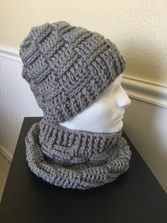 Bulky beanie hat set with cowl scarf Berroco Remix Light Patterns on Sale at Little Knits! main image 2