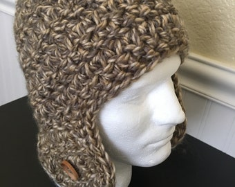 Chunky Knit Ear Flap Beanie: Soft Winter Hat